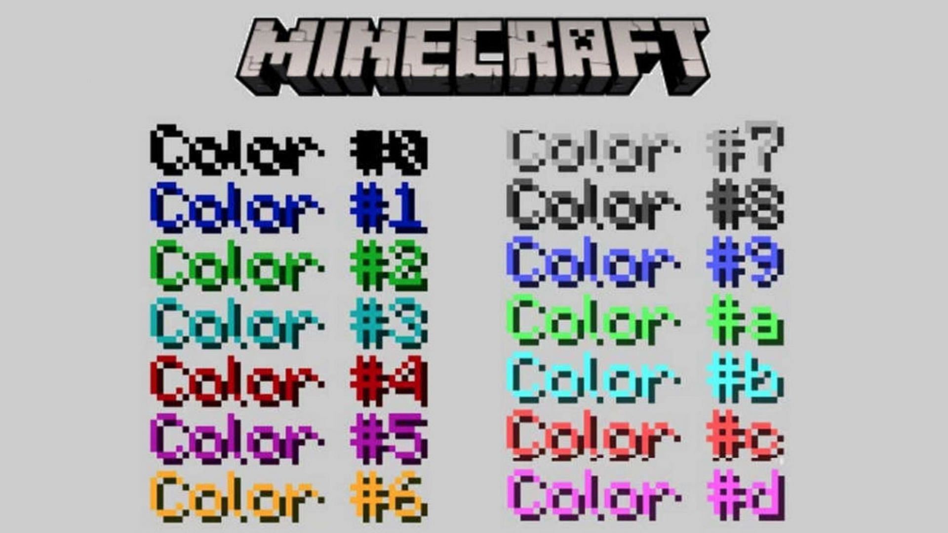 Minecraft Java Color Codes