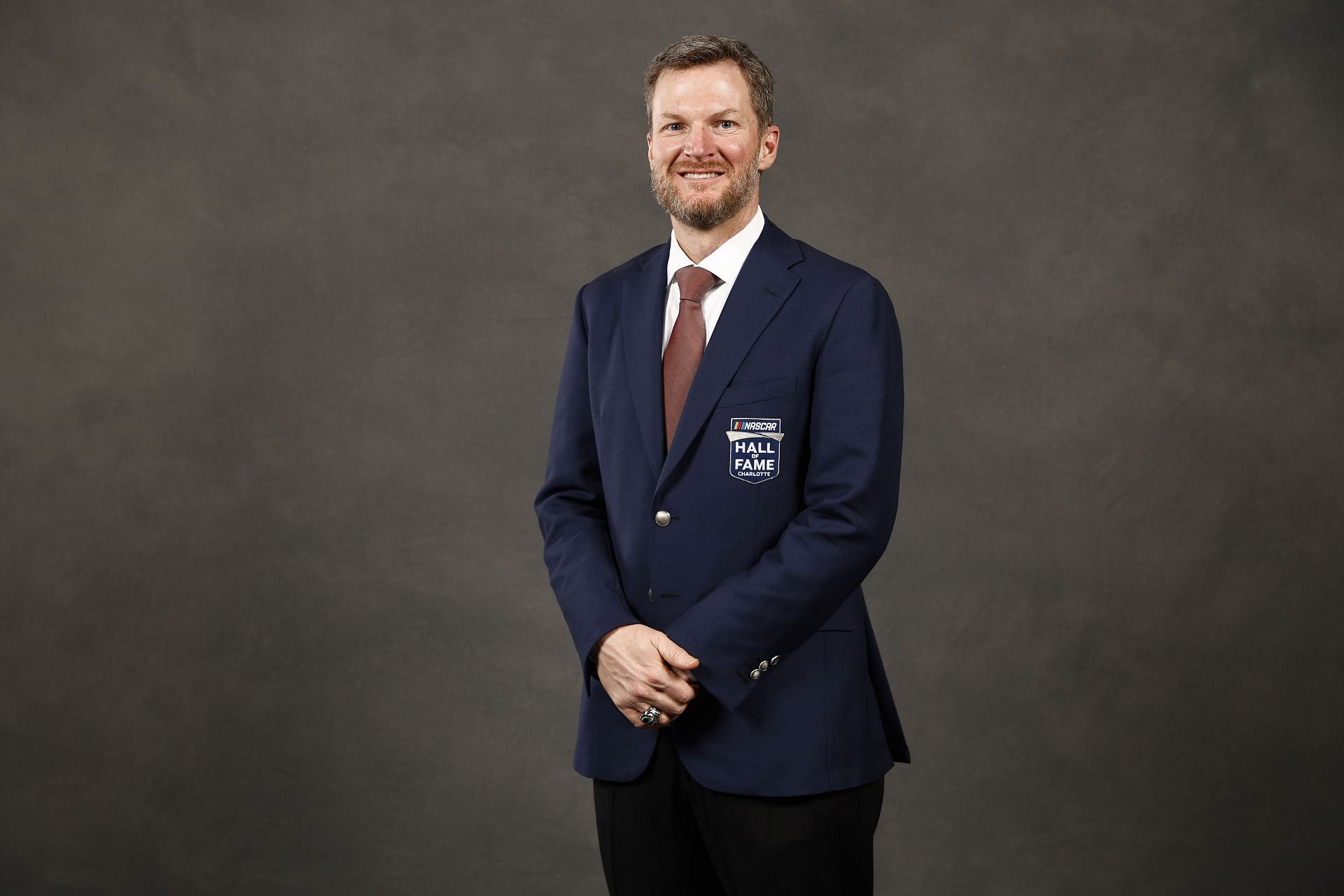 Dale Earnhardt Jr. during the 2021 NASCAR Hall of Fame induction ceremony