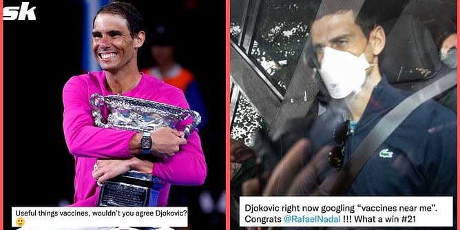 Tennis fans troll Novak Djokovic on Twitter after Rafael Nadal wins Australian Open 2022