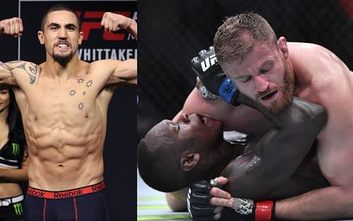 Robert Whittaker (left), Israel Adesanya vs Jan Blachowicz (right) [Credits: @robertwhittakermma via Instagram]