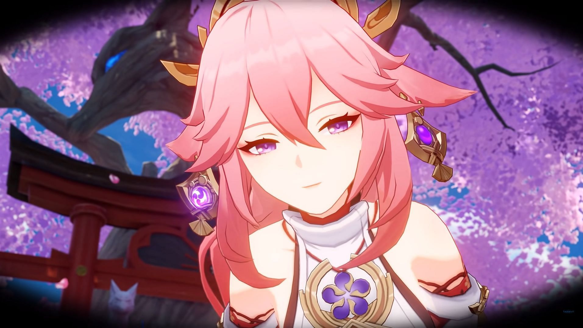 Yae Miko in version 2.1 trailer (Image via miHoYo)