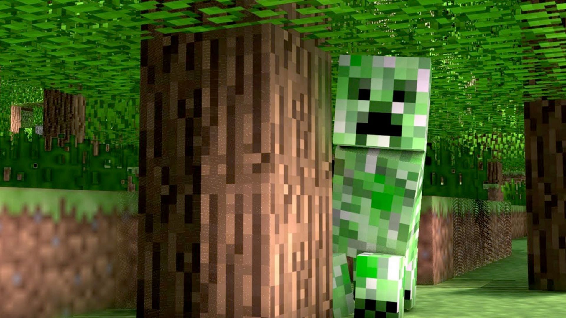 Creepers cannot explode without seeing a player (Image via Mojang)