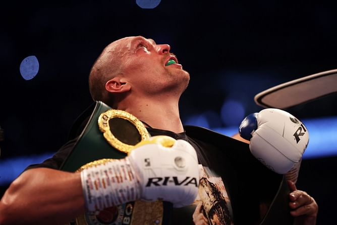 Watch: Heavyweight Champion Oleksandr Usyk visits a children's cancer ward