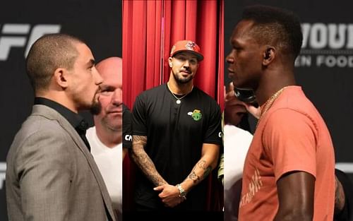 Robert Whittaker (left), Brendan Schaub (center), Israel Adesanya (right) [Credits: @brendanschaub via Instagram]