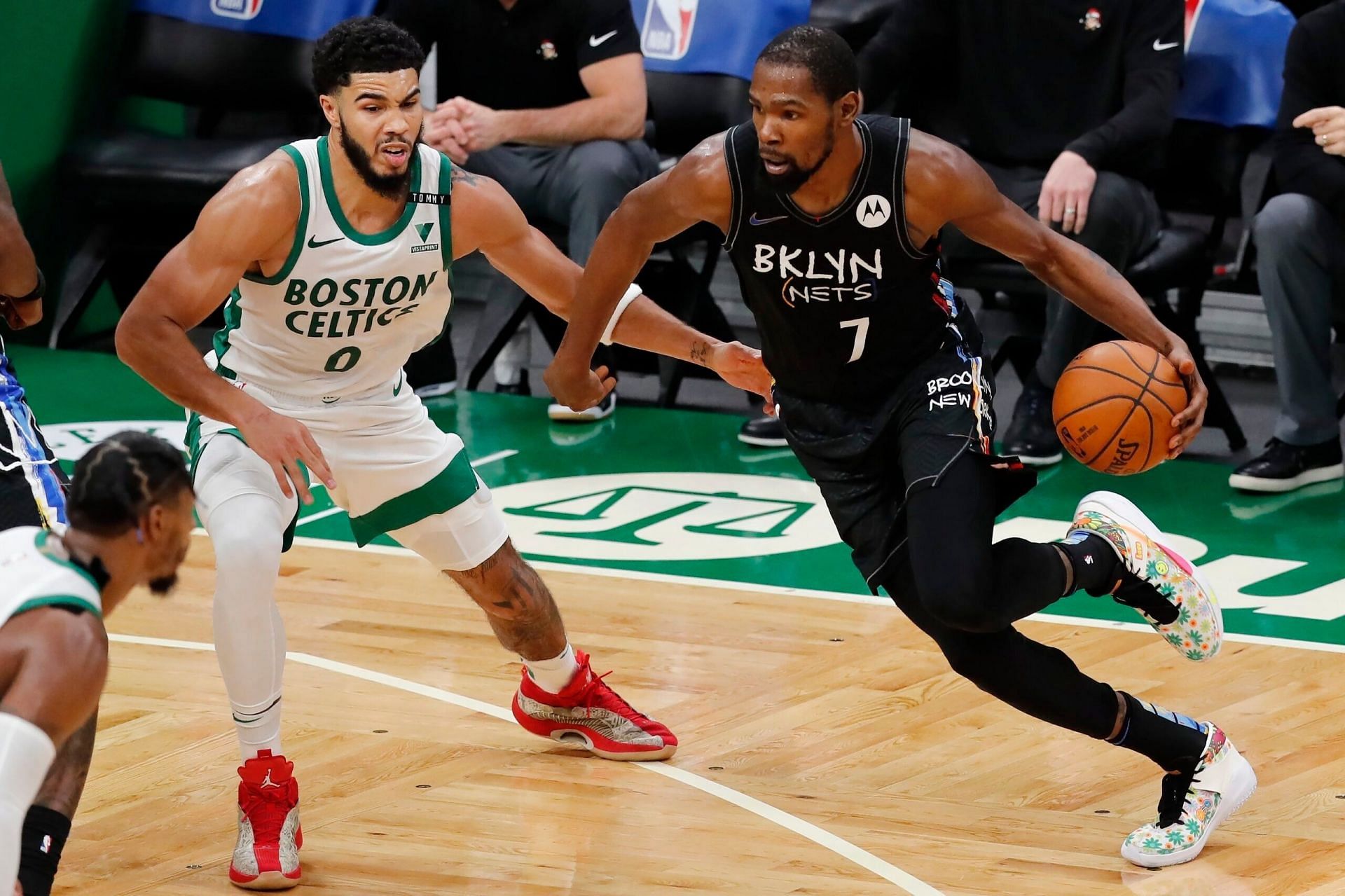 The visiting Boston Celtics are looking to get even with the Brooklyn Nets on Tuesday. [Photo: Boston.com]