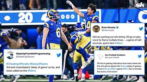 "Apparently Rams are immune to delay of game" - NFL games call out multiple shocking calls by refs during NFC title game