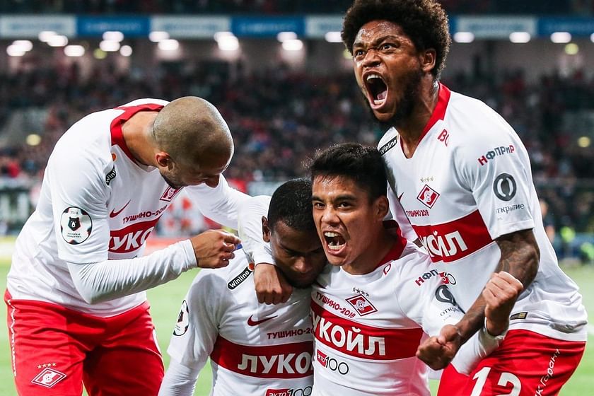 Maximiliano Caufriez of Spartak Moscow in action during the UEFA