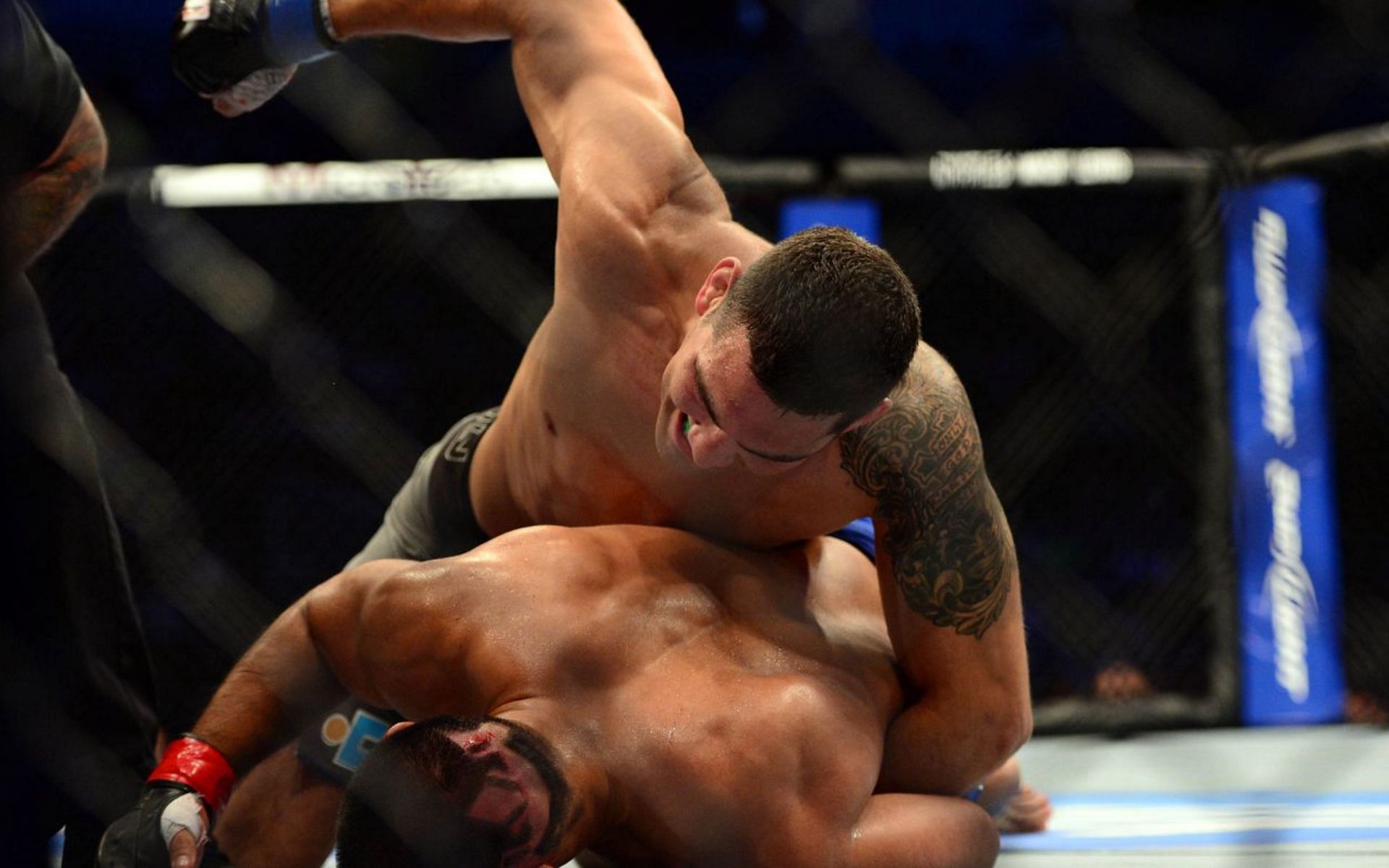 Chris Weidman used a devastating standing elbow to finish off Mark Munoz in 2012