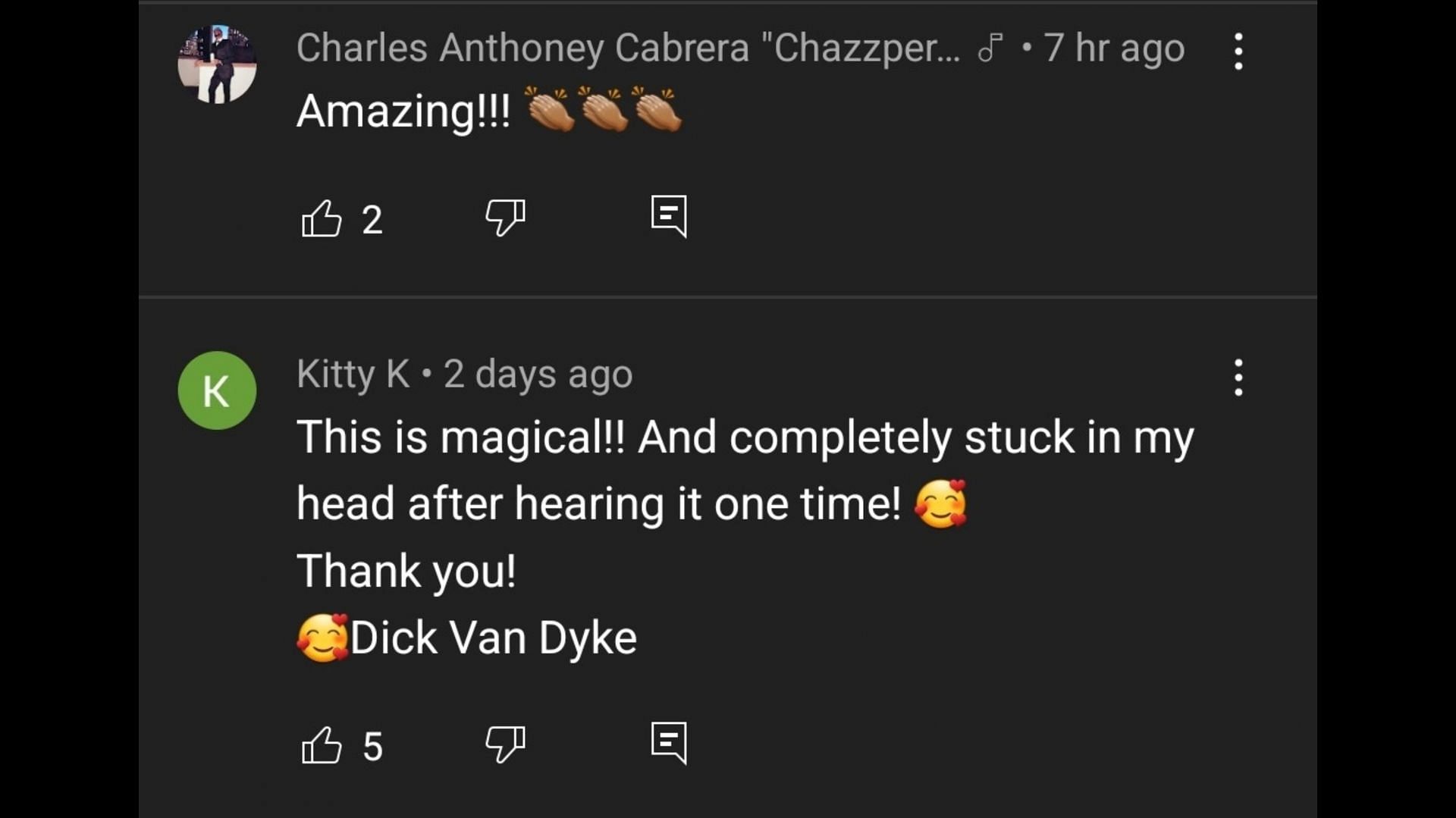 Comments on Van Dyke&#039;s YouTube video 1/7