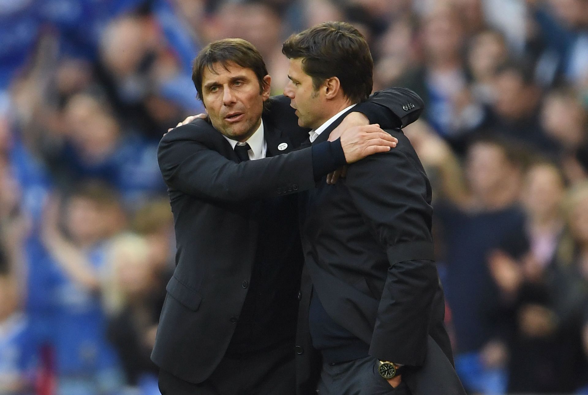 Pochettino (right) and Conte could both be on the move this summer.