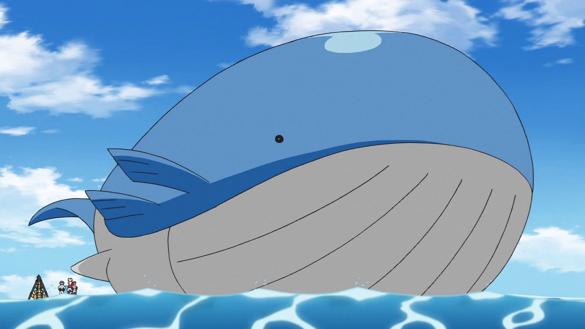 Wailord as it appears in the anime (Image via The Pokemon Company)