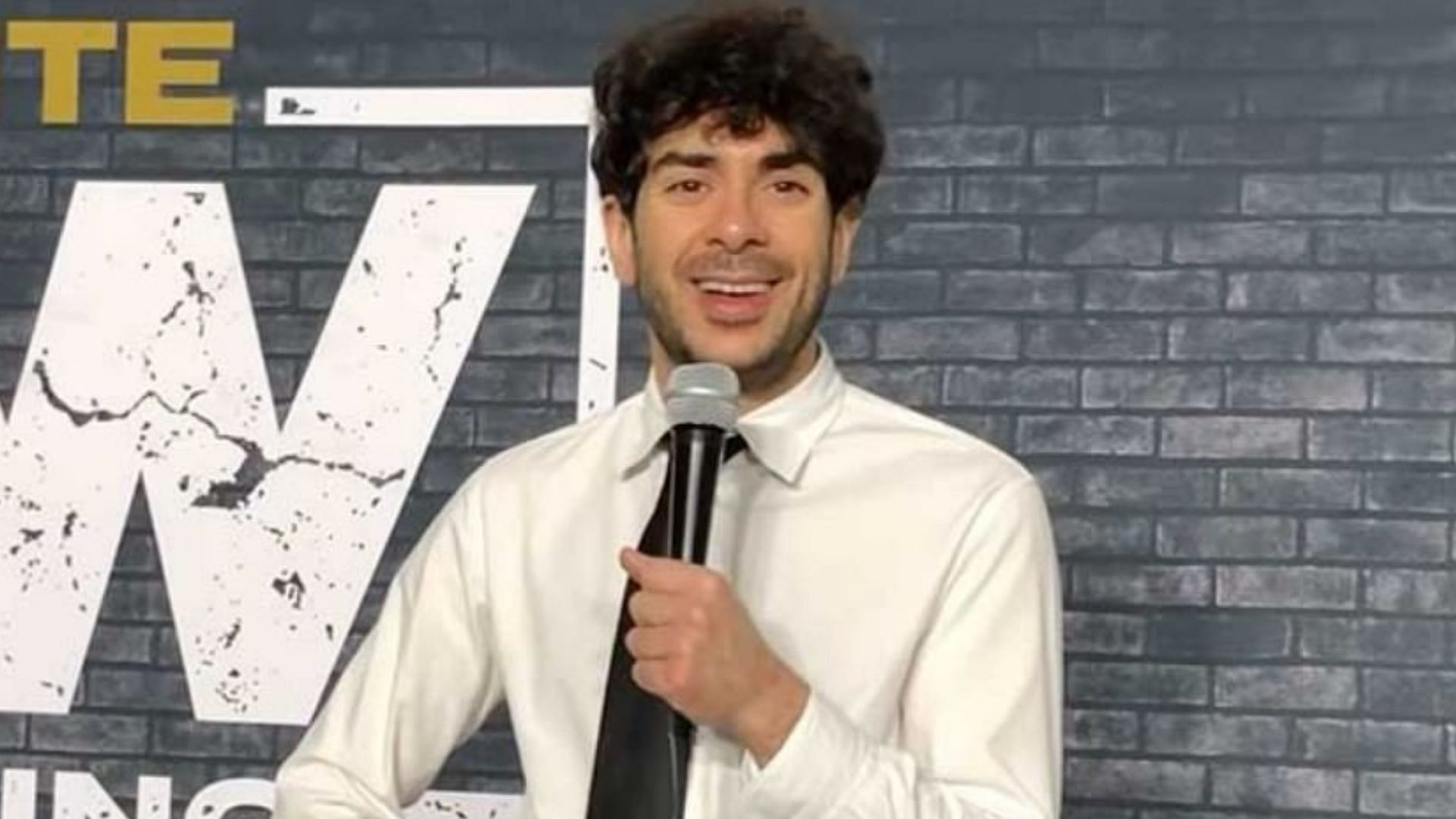 Tony Khan at All Elite Wrestling media event