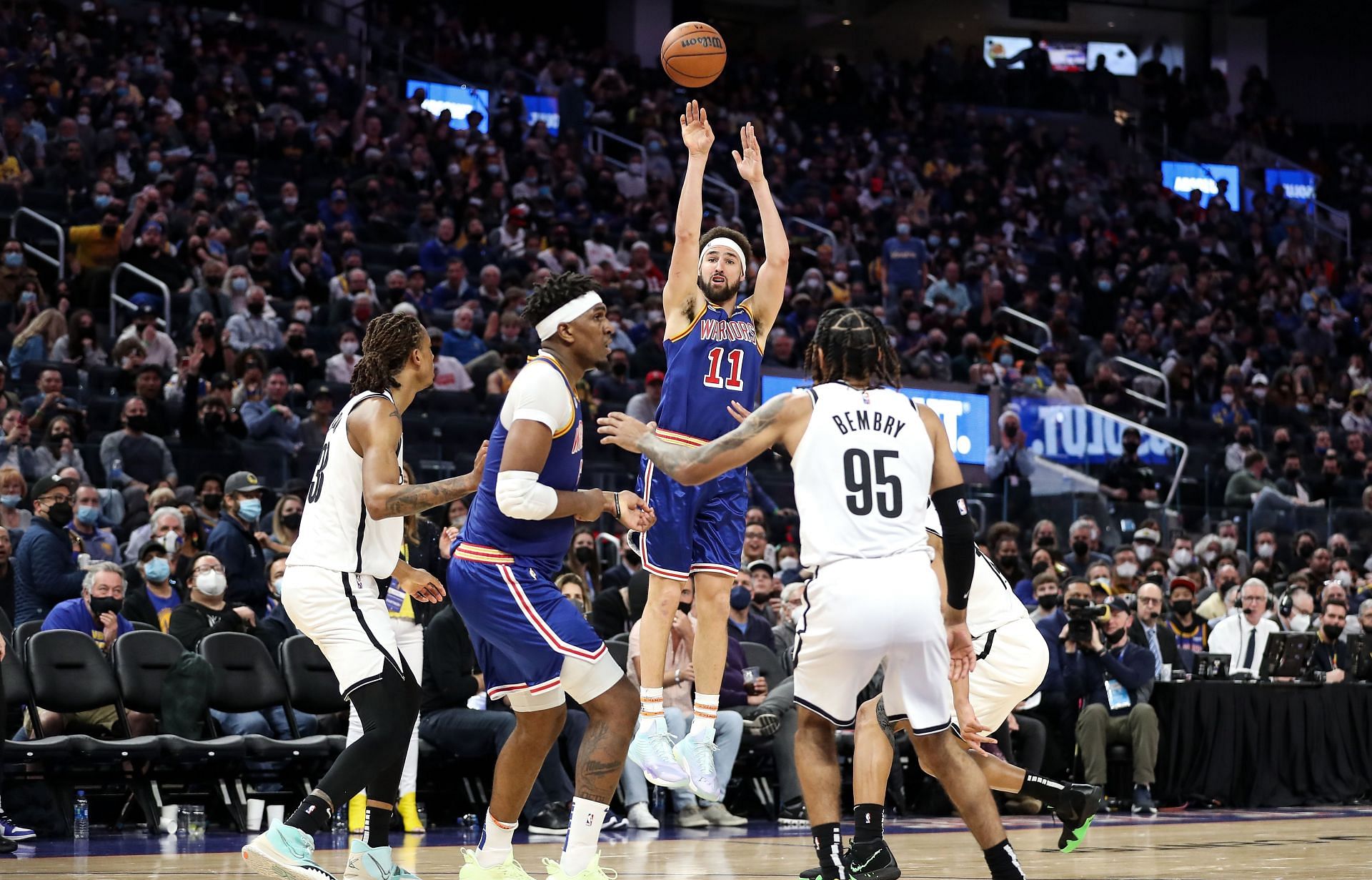 Klay Thompson in action for the Golden State Warriors