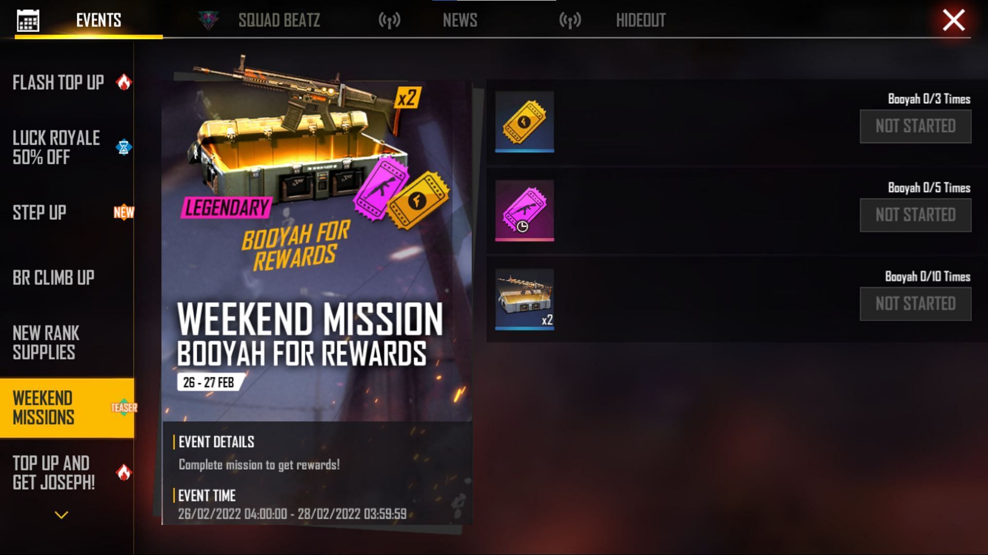 The upcoming event in Free Fire MAX (Image via Garena)