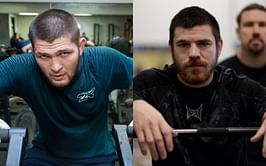 "This guy is a legend" - Khabib Nurmagomedov shares cage-side footage of Jim Miller's octagon interview