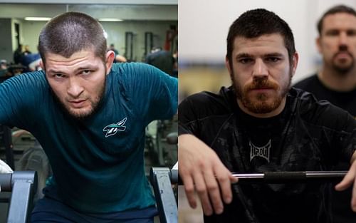 Khabib Nurmagomedov (L) and Jim Miller (R) via Instagram @khabib_nurmagomedov and @jimmiller_155