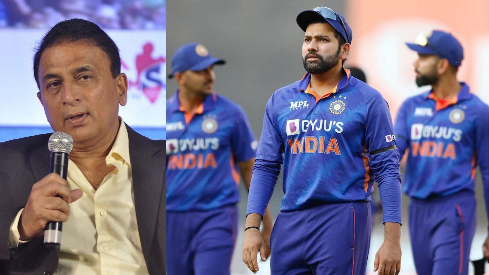 Sunil Gavaskar (L) says Rohit Sharma did &quot;just about everything right&quot;.