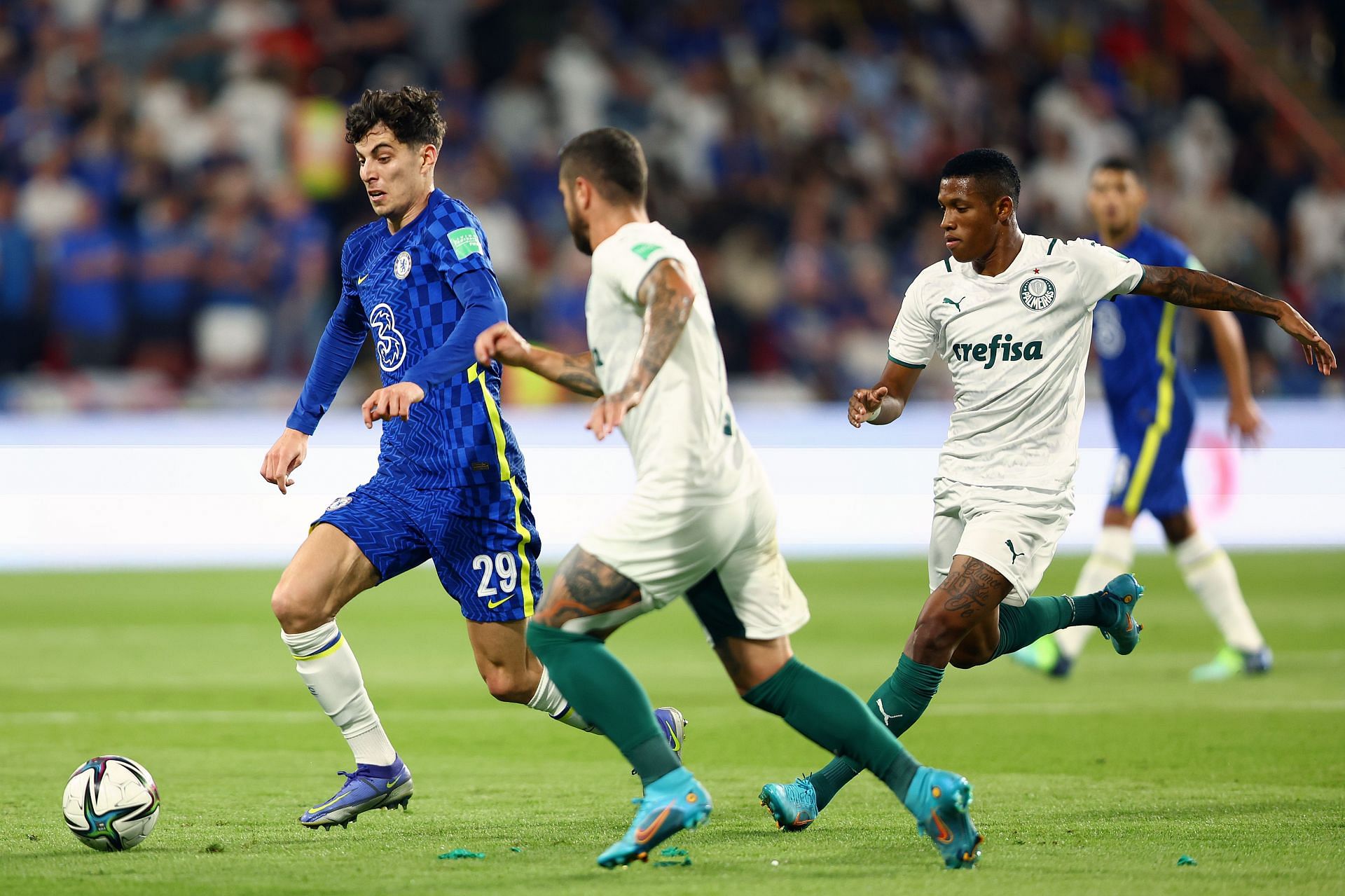 Kai Havertz has now scored in both the Champions League and Club World Cup Final in the last 9 months. Chelsea v Palmeiras: Final - FIFA Club World Cup UAE 2021