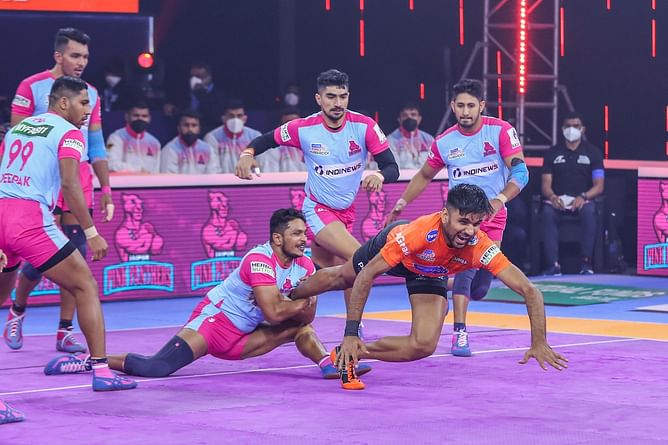 TEL vs JAI Dream11 Kabaddi prediction: Today's PKL match predicted playing 7s for Telugu Titans vs Jaipur Pink Panthers Pro Kabaddi 2022, Match 123