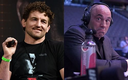 Former UFC fighter Ben Askren (right) and pocast host Joe Rogan (left)