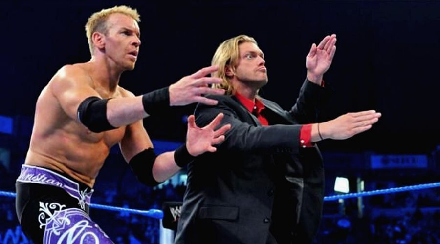 Edge and Christian strike a &#039;five-second pose&#039; for the WWE Universe