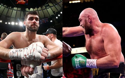 Rocky Fielding (L) has recently been seen training with WBC heavyweight champ Tyson Fury (R)