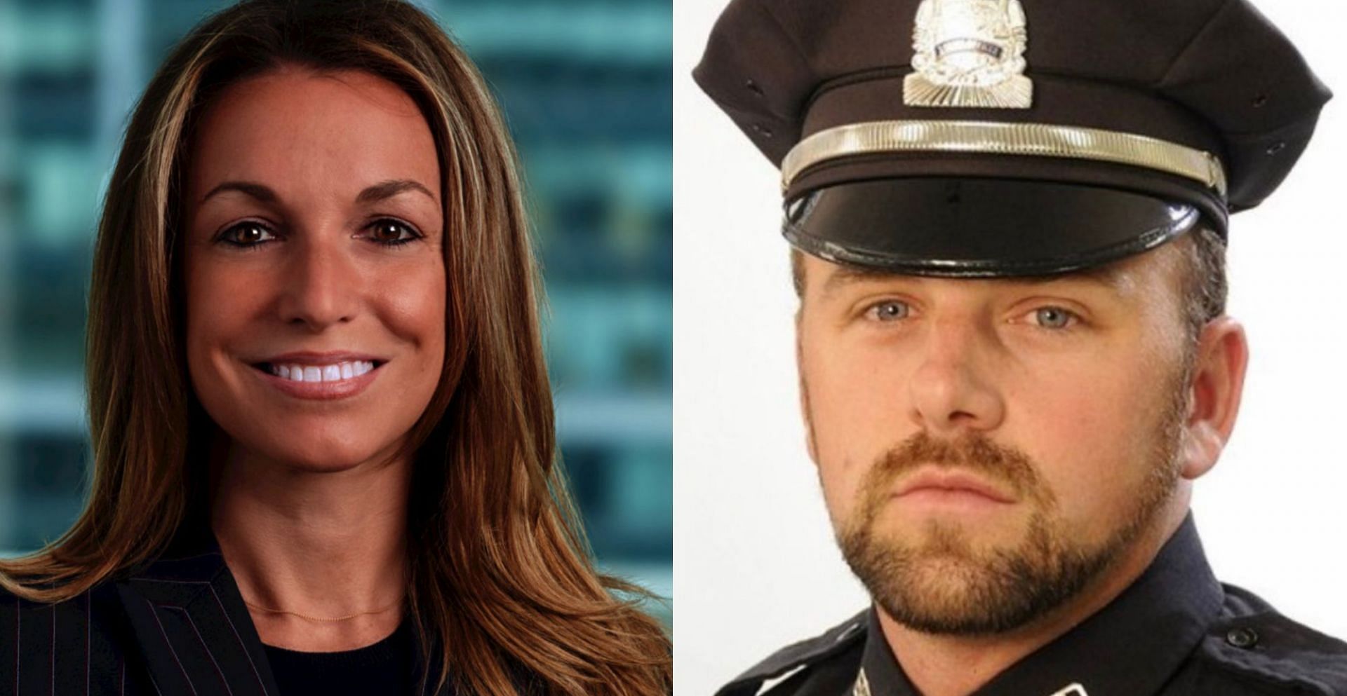 Karen Read has been charged for running over her boyfriend, Boston police officer John O&#039;Keefe (Image via Karen Read/LinkedIn and Boston Police Department)