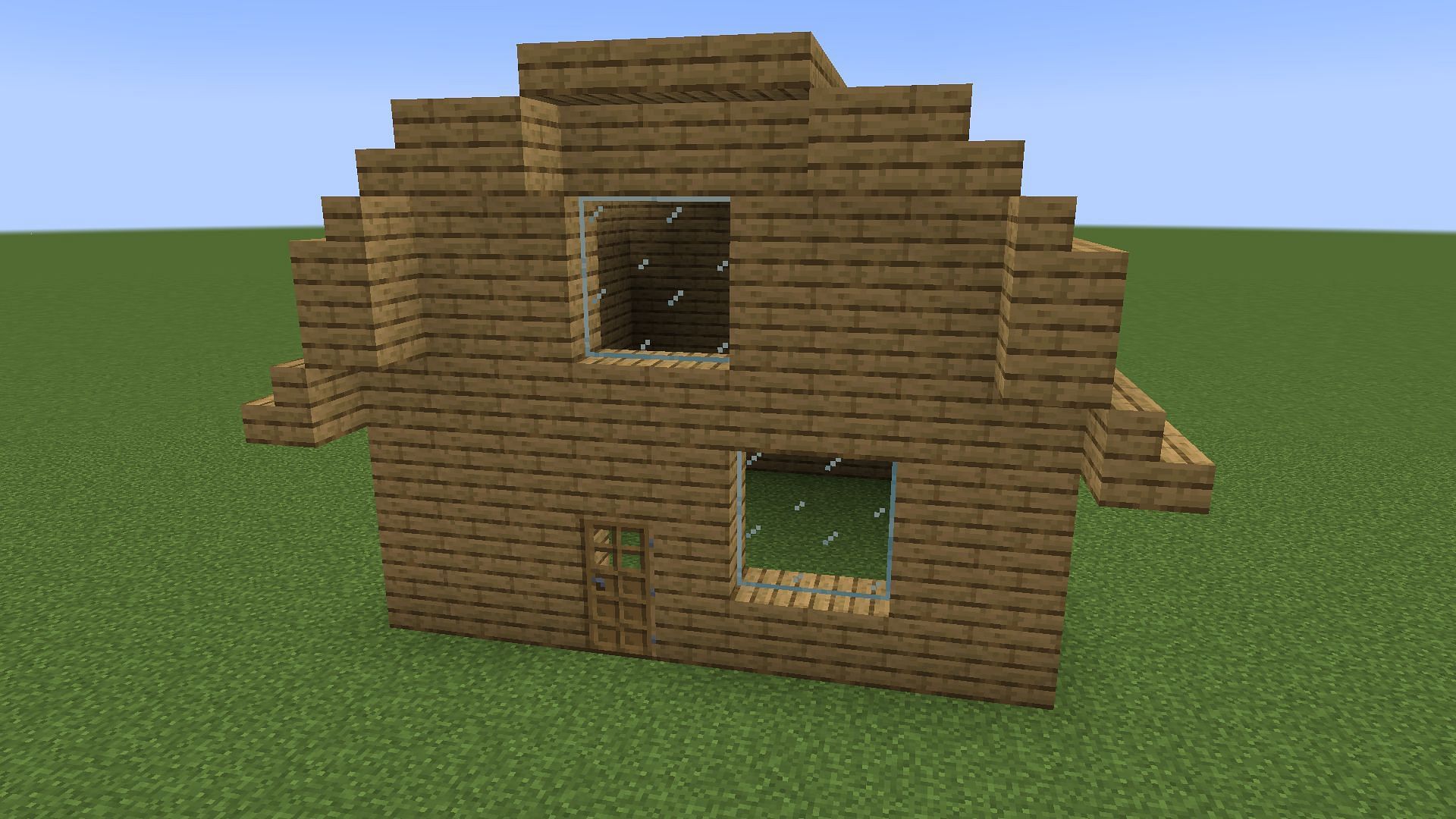 Curved wooden roof (Image via Mojang)
