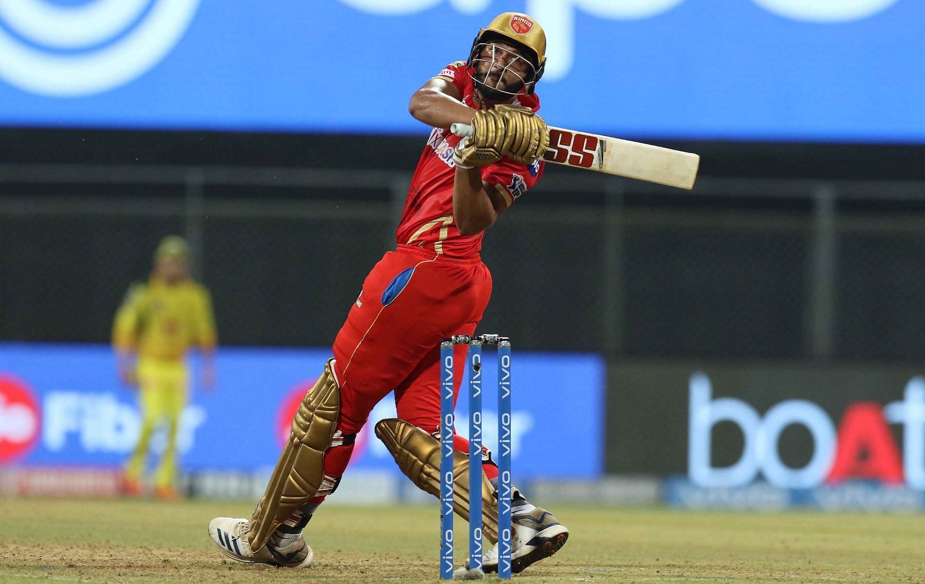 Shahrukh Khan batting for Punjab Kings (PBKS). Pic: IPLT20.COM