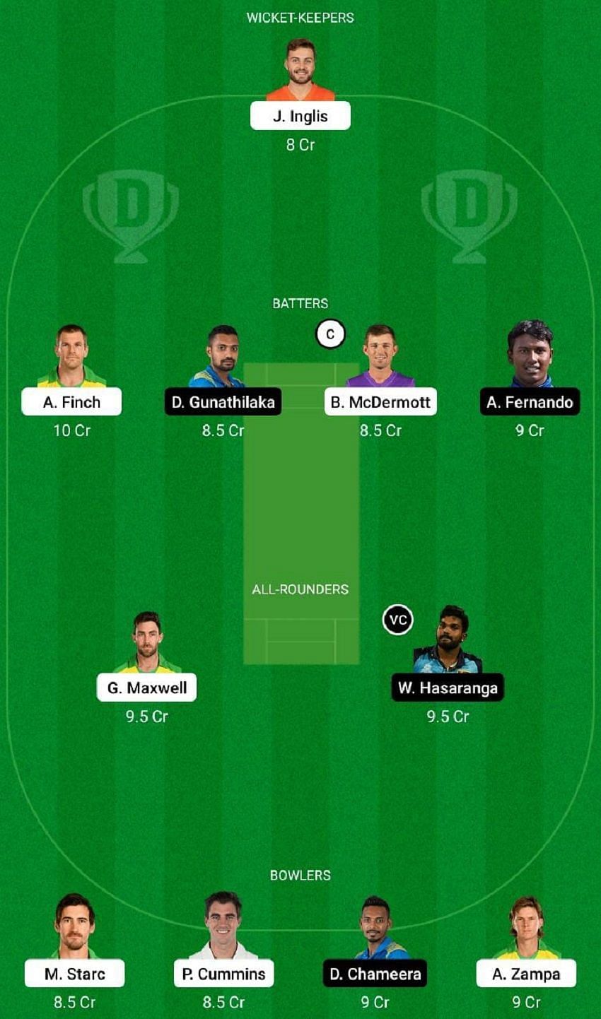 AUS vs SL Dream11 Fantasy Tip #1