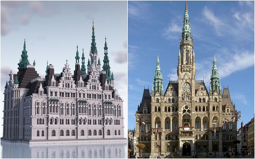 Minecraft Redditor recreates Czech Town Hall from Prague in the game