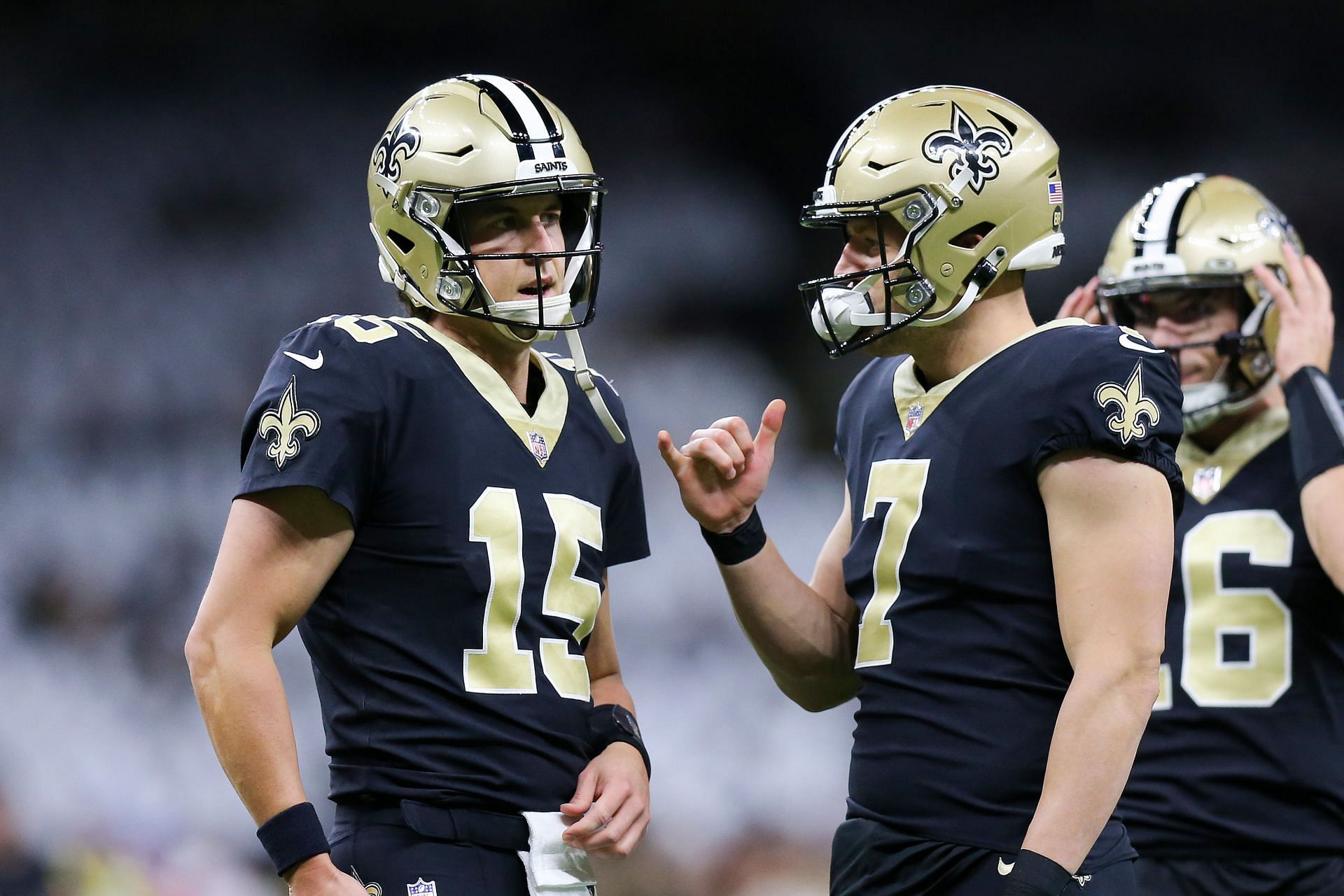 New Orleans Saints QBs - #15 Trevor Siemian and #7 Taysom Hill