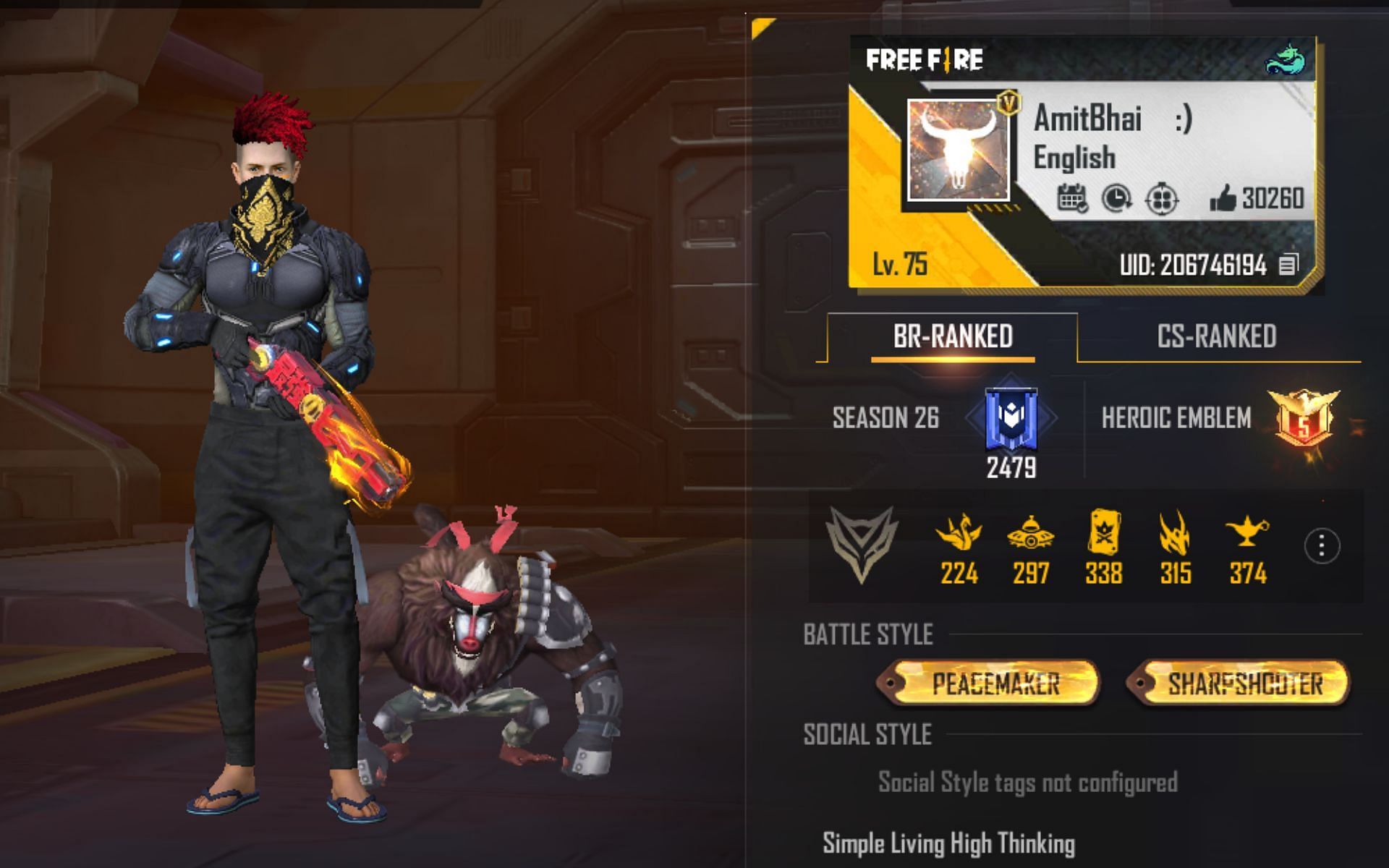 Amitbhai is an Indian YouTuber who uploads videos on Free Fire (Image via Garena)