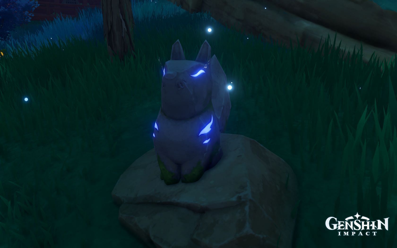 This is what those little Kitsune statues look like (Image via miHoYo)