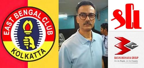 Investing in East Bengal is like a game of musical chairs. The club's top official Debabrata Sarkar (centre) says that the door is open for both Bashundhara Group and Shree Cement Ltd.