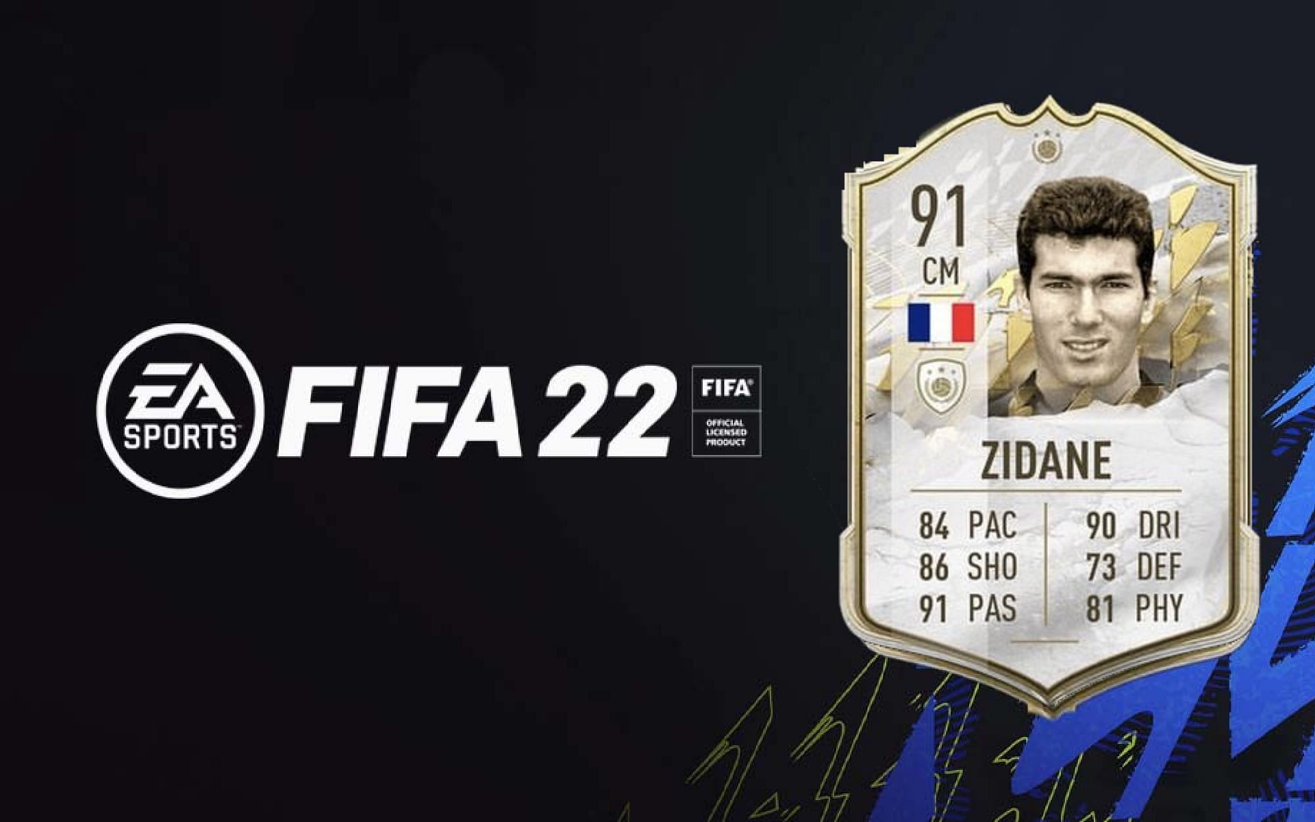Zinedine Zidane Base icon SBC is now live in FIFA 22 (Image via Sportskeeda)