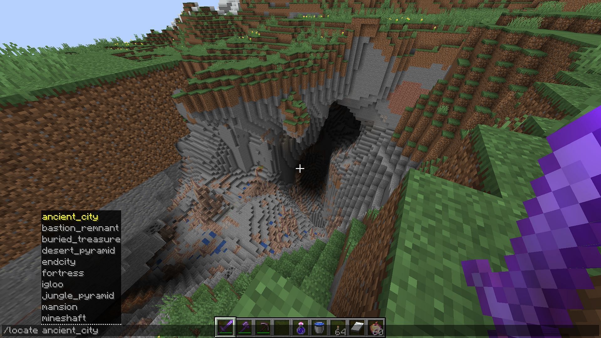 Locate command to find the structure (Image via Mojang)