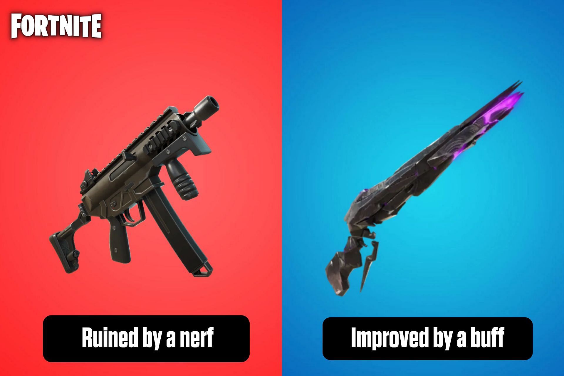 Not all weapons are created equal in Fortnite (Image via Sportskeeda)