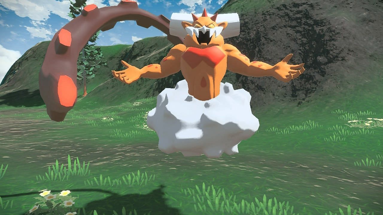 Players should come prepared to do battle with Landorus. Image via Pok&eacute;mon Legends: Arceus.