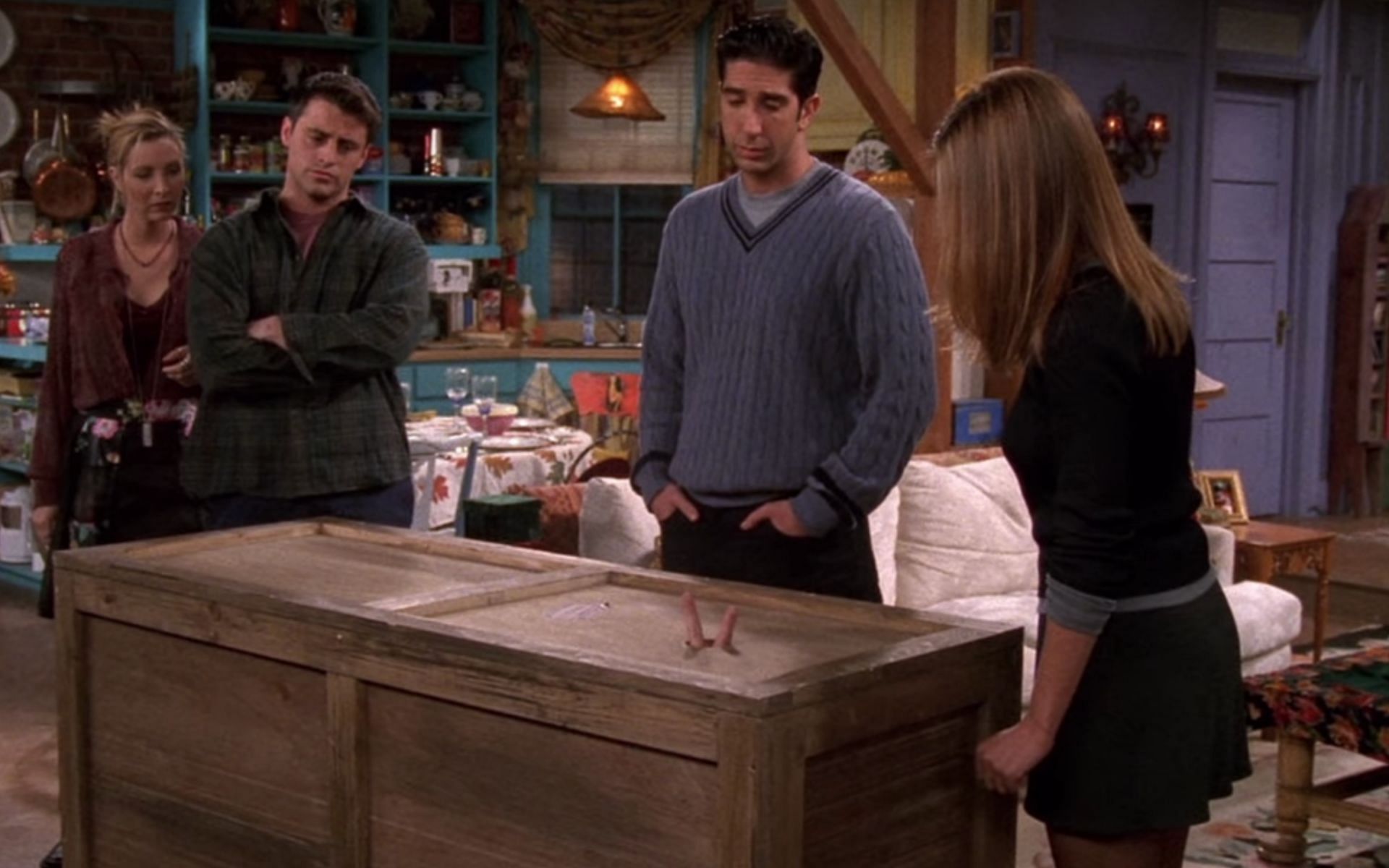 The one with Chandler in a box (Image via Netflix)