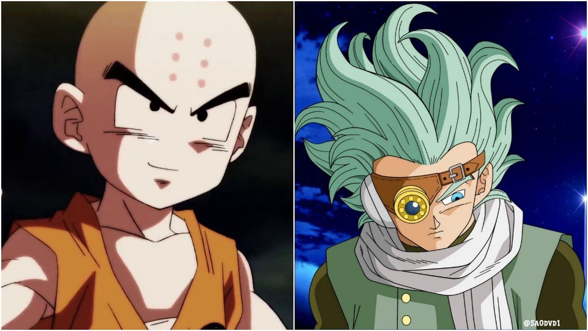 Krillin (left) and Granolah (right) both appear in this article (Image via Toei Animation)