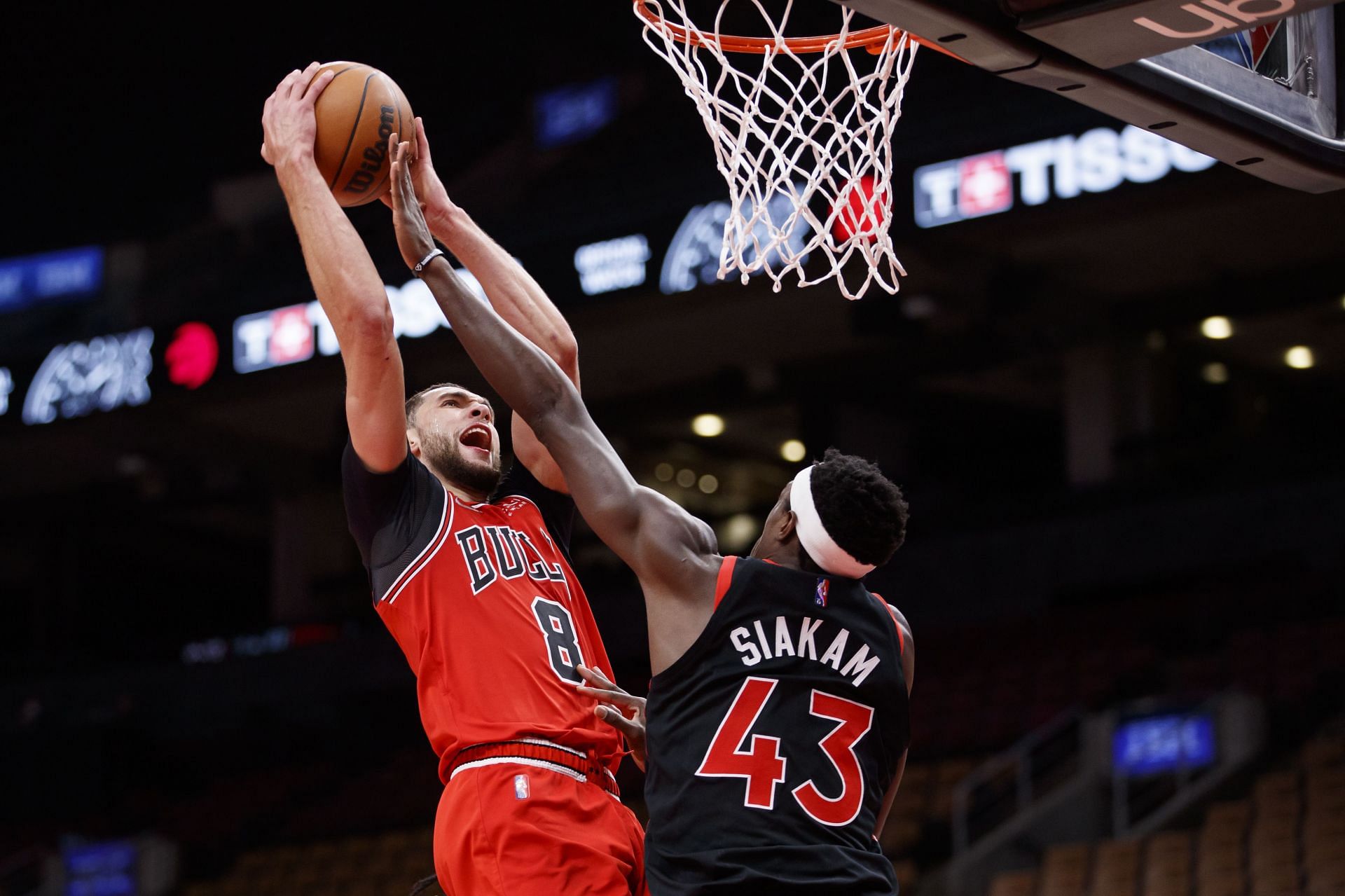 Zach LaVine against the Toronto Raptors