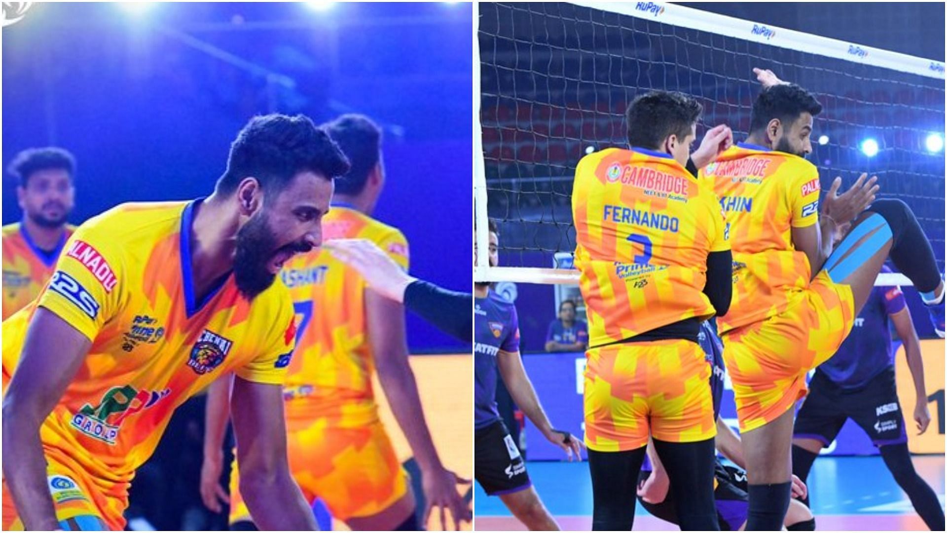 PVL 2022: Chennai Blitz&#039; Akhin GS in action (Pic Credit: PVL)