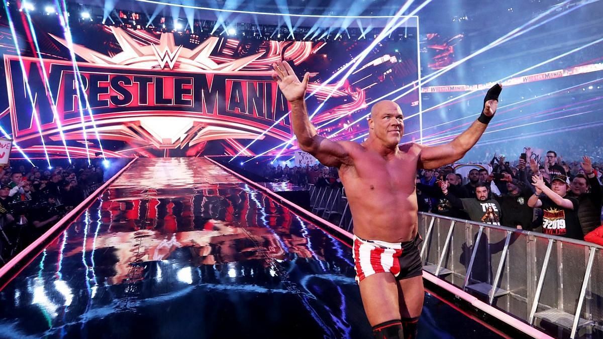 Kurt Angle following his WrestleMania 35 defeat to Baron Corbin