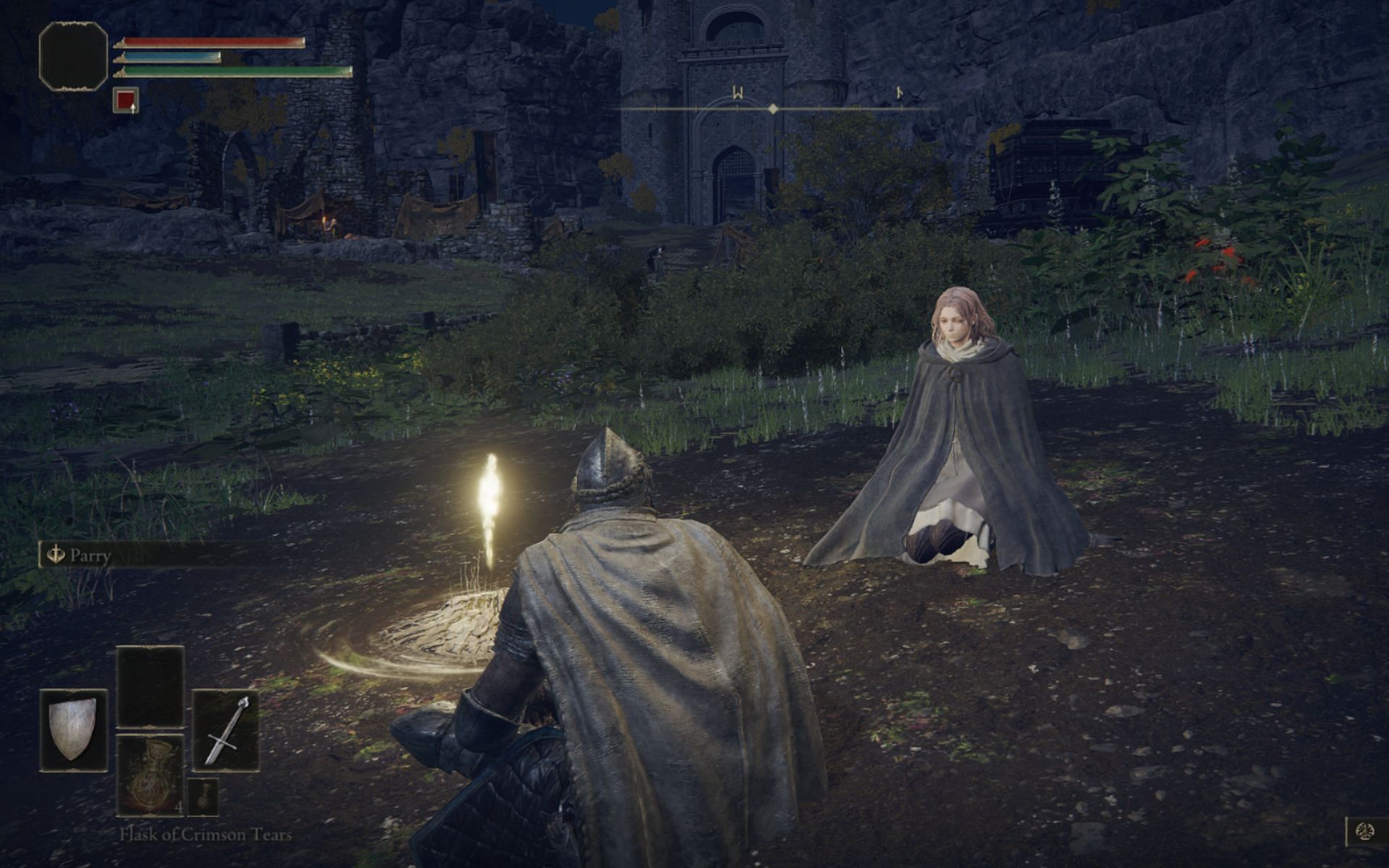 The maiden can assist the player in some grace sites. (Image via FromSoftware)