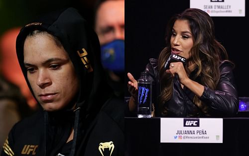 Amanda Nunes [left], Julianna Pena [right]