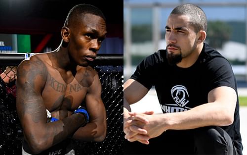 Israel Adesanya (left); Robert Whittaker (right)