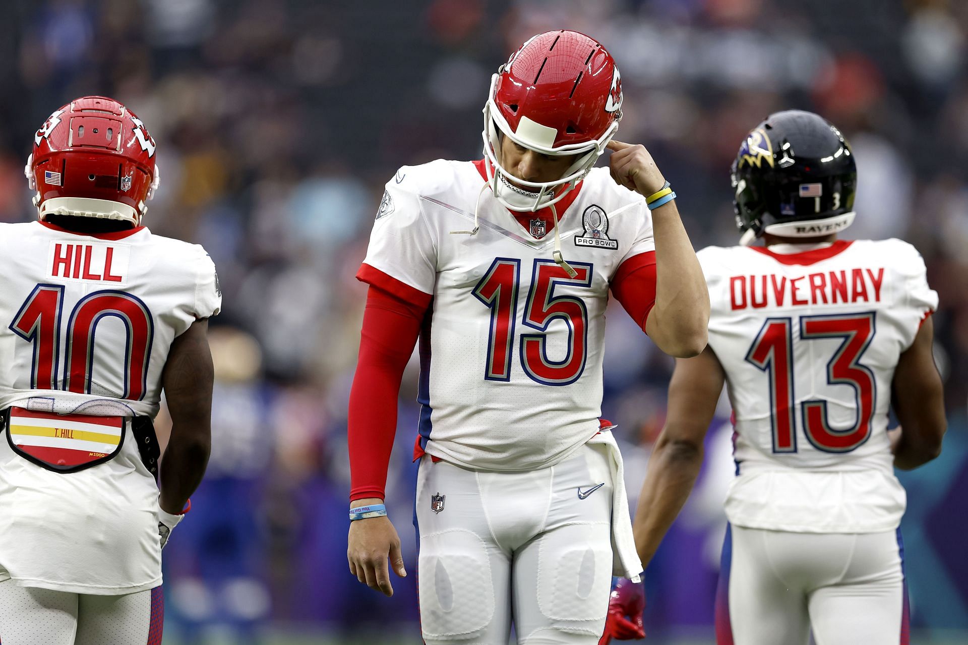 Patrick Mahomes (15) is the NFL&#039;s highest-paid player of 2022, but it might take even more to get him and his compatriots to care about the Pro Bowl (Photo: Getty)