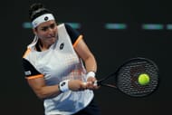 Ons Jabeur in action at the 2022 Qatar Open