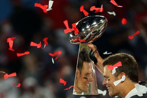 Tom Brady with the Vince Lombardi trophy